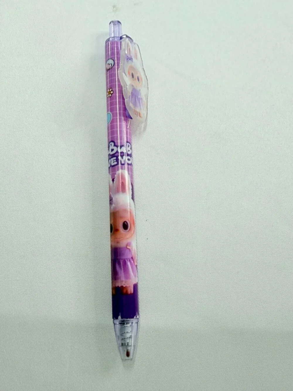 3pc Labubu Character Gel Pen Set 0.5mm Black Ink Cute Pens Stationery Blue